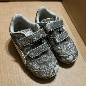 Shimmery gold sneakers